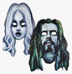 Rob Zombie Cardboard Halloween Masks - Rob Zombie Halloween Drawing PNG ...