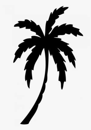 Download Palm Trees Png Black - Palm Tree Silhouette Drawing