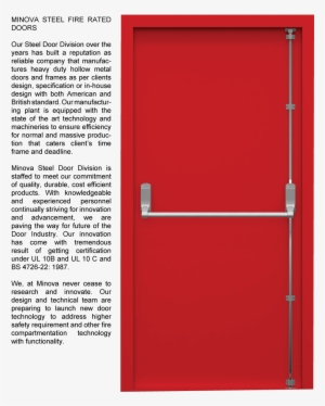 Minova Ul Fire Rated Steel Door General Specification Home Door Png Image Transparent Png Free Download On Seekpng Minova Ul Fire Rated Steel Door General Specification Home Door Png Image Transparent Png Free Download On Seekpng