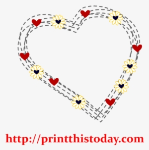 Healthy Heart Clipart Black And White - Flower Art Black And White PNG ...