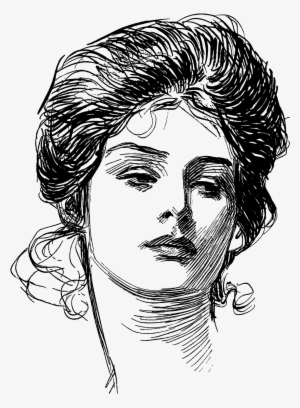 Antique Gibson Girl Drawing Image Png - Art Print: Gibson Girls ...