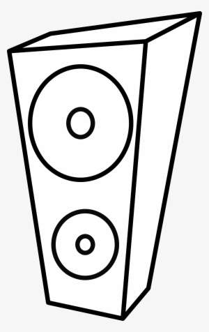 Dj Speaker Drawing - Black And White Speaker PNG Image | Transparent ...