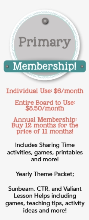 Primary Membership Includes Sharing Time Packets, Yearly - .com