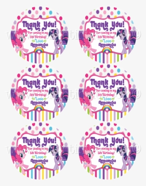 My Little Pony Birthday Favor Tag - Thank You Card Little Pony PNG ...