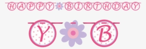 Creative Converting Happy Birthday' Bunny Ribbon Banner - 1 Pc, Pink, One Size