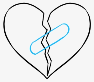 How To Draw A Broken Heart Really Easy Drawing Tutorial - Drawing