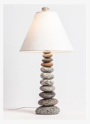 Stacked Rock Cottage Lamp - Incandescent Light Bulb PNG Image ...