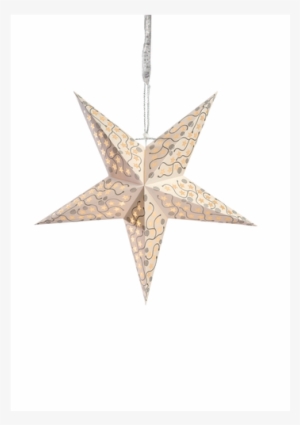 Leuchtstern Earth Friendly Starlightz Cristal White - Handgeschöpft Aus Papier, Weiße Punkte Wie Kristalle