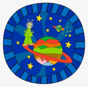 Kids Alien Planet Wall Mural - Mural PNG Image | Transparent PNG Free ...
