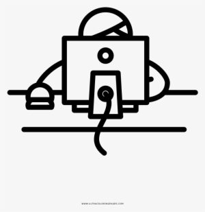 Office Worker Coloring Page - Icon Developer PNG Image | Transparent ...