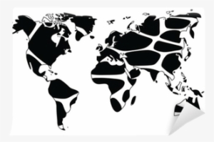 Download World Map In Animal Print Design Black And White Wall Png World Map Blank Png Image Transparent Png Free Download On Seekpng