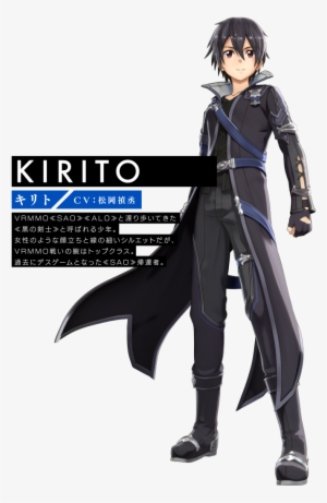 Hr Kirito Sword Art Online Hollow Realization Kirito Png Image Transparent Png Free Download On Seekpng
