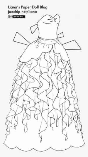 drawing ruffles on dresses