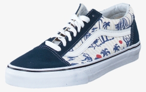 old skool vans blue checkered