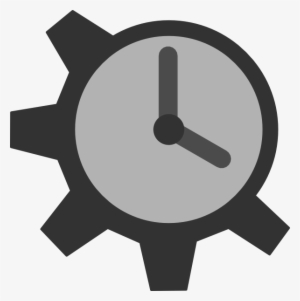 Svg Black And White Gear Clip Art At Clker Com Vector - Clock Gear Clip ...
