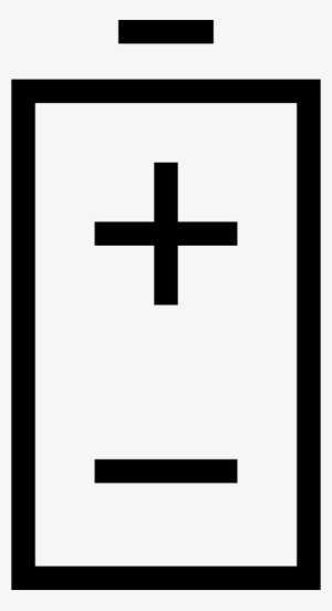 Battery With Positive And Negative Poles Symbols Svg - Icon PNG Image ...