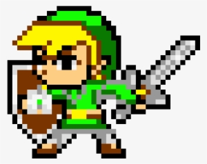 Toon Link - Pixel Art Legend Of Zelda PNG Image | Transparent PNG Free ...