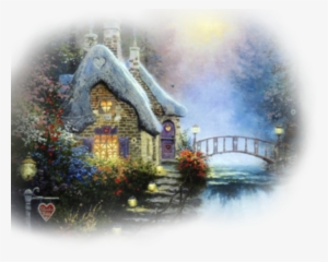 Lady And The Tramp Thomas Kinkade Studios Lady And Thomas King Kay Disney Paintings Png Image Transparent Png Free Download On Seekpng