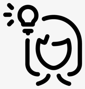 Woman Thinking Vector - Smart People Icon PNG Image | Transparent PNG ...