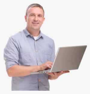 Getting Irish Business Online - Using Notebook Man Png PNG Image ...