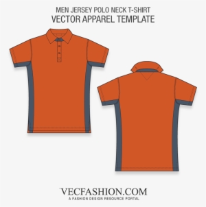 Men Jersey Polo Neck Shirt - Mens Dress Shirt Template