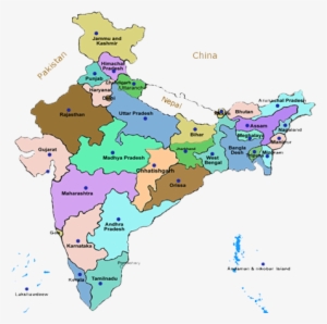 India State Map - Name Of All States Of India PNG Image | Transparent ...
