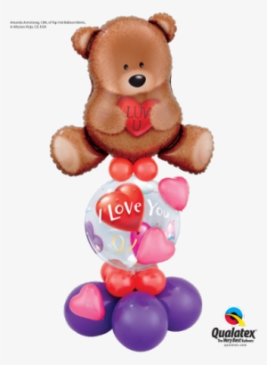 I Love You Red Heart Love Balloon - Love You Balloon And Teddy Bear ...