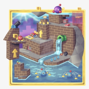 Super Mario 64 Wet Dry World Painting By Theoceanowl - Mario Series PNG ...
