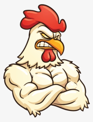 Printed Vinyl Bodybuilder Rooster Rooster Transparent Background Cartoon Png Image Transparent Png Free Download On Seekpng
