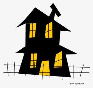 Haunted House Clip Art Image - Free Printable Halloween Stationery PNG ...