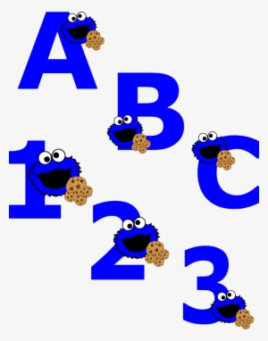 Cookie Monster Alphabet Svg - Cookie Monster Number 1 Png PNG Image ...