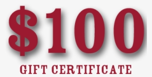 $100 Gift Certificate - $100 Gift Certificate Png PNG Image ...