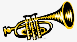Trumpet Royalty Free Vector Clip Art Illustration - Trumpet Clipart PNG ...