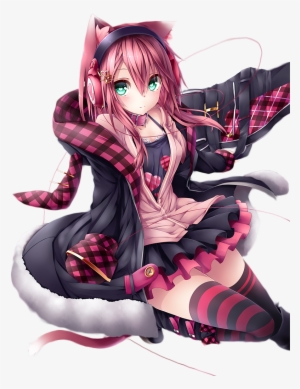 Cat Girl - Anime Cat Girl Render PNG Image | Transparent PNG Free ...