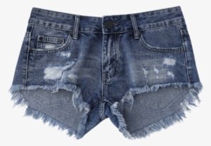 high low denim shorts