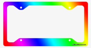Rainbow License Plate Frame PNG Image | Transparent PNG Free Download