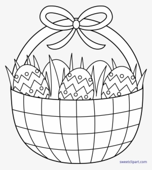 Easter Egg Basket Coloring Pages With Collection Of - Easter Basket PNG