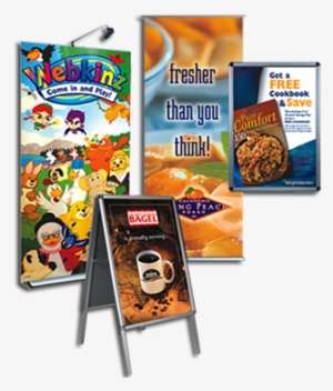 Three Custom Vinyl Banner Signs - Large Format Printing Banner PNG ...