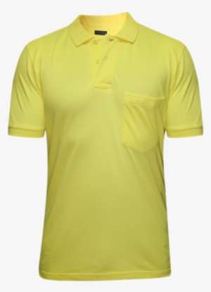 Collar Pocket T-shirt - Yellow Polo T 