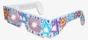 Star Of David 3d Glasses - Holiday Specs 3d Glasses Lights PNG Image
