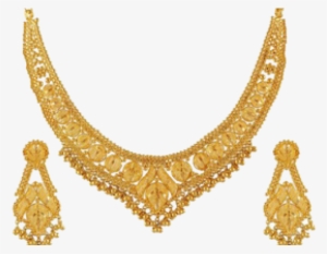 Gold Necklace Design PNG Image 