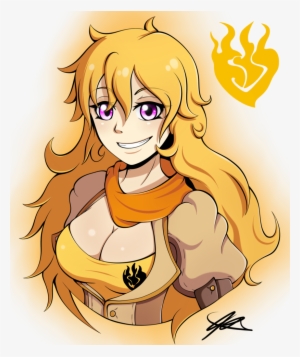 Yang Xiao Long Jaune Arc Hair Facial Expression Yellow - Yang Xiao Long Bust
