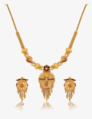 Necklace Set - Tanishq Gold Necklace 