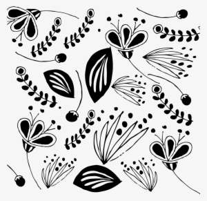 Flowers Black And White - Flowers Print Black And White PNG Image ...