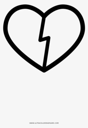 Corazon Roto Pagina Para Colorear Heart Png Image Transparent