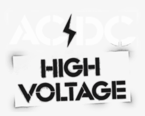Ac/dc High Voltage Stencil Men's Regular Fit T-shirt - High Voltage ...