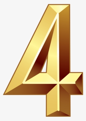 Number 4 Png - Gold Number 4 Png PNG Image | Transparent PNG Free