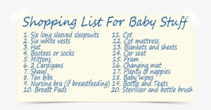 baby stuff list