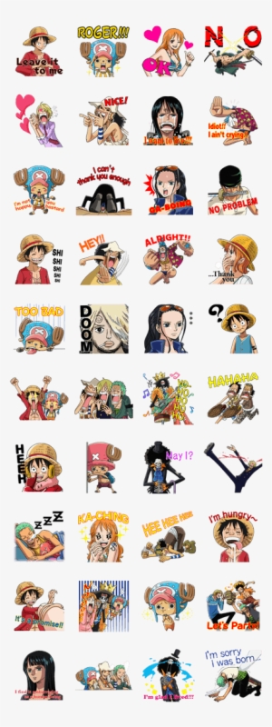 animated one piece super cute stickers one piece line sticker png image transparent png free download on seekpng