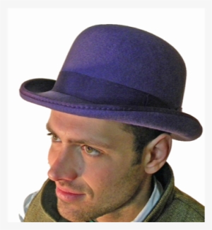 purple bowler hat